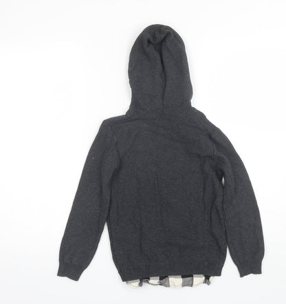 Primark Boys Grey  Cotton Pullover Hoodie Size 7-8 Years