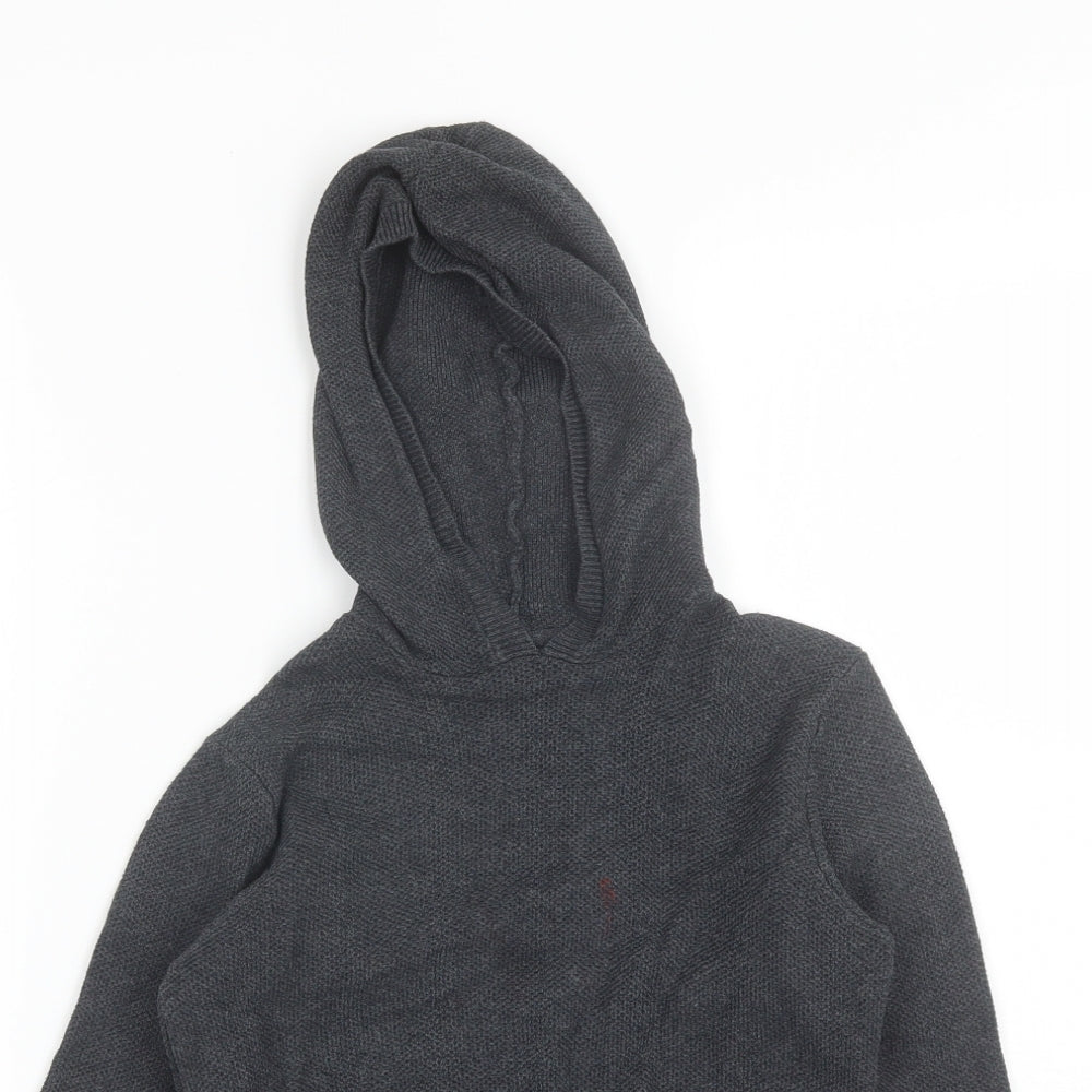 Primark Boys Grey  Cotton Pullover Hoodie Size 7-8 Years