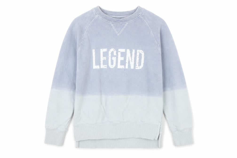 Front view of Matalan boys’ blue round neck cotton jumper, size 6, years - legend