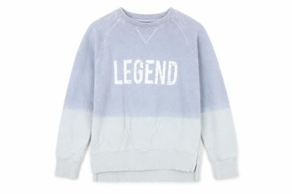 Front view of Matalan boys’ blue round neck cotton jumper, size 6, years - legend