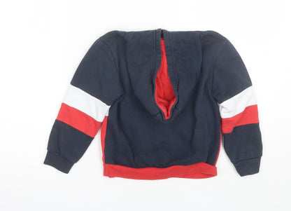 Primark Boys Blue  Cotton Pullover Hoodie Size 5-6 Years