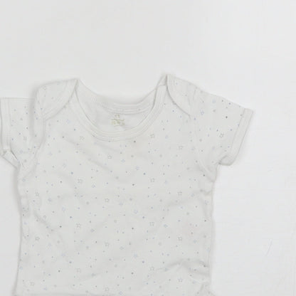 Early Days Baby White  Cotton Romper One-Piece Size 9-12 Months