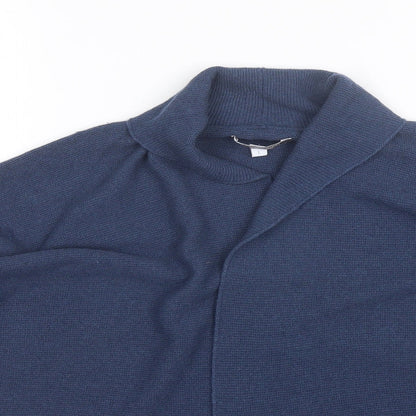 Carina Ricci Womens Blue V-Neck  Acrylic Cardigan Jumper Size L