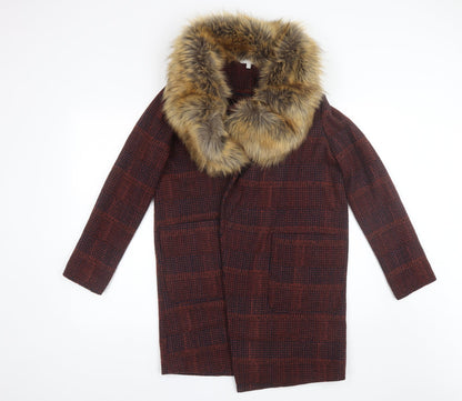 Womens UK Size 10 Redherring Red Overcoat