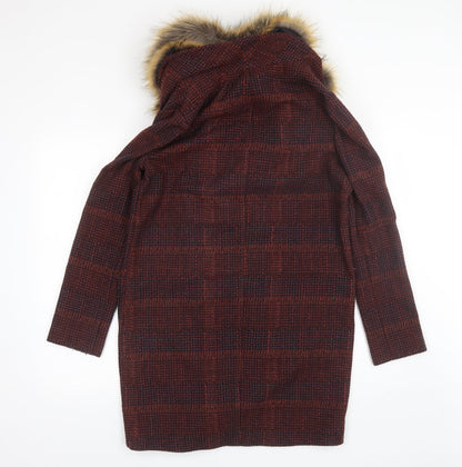 Womens UK Size 10 Redherring Red Overcoat