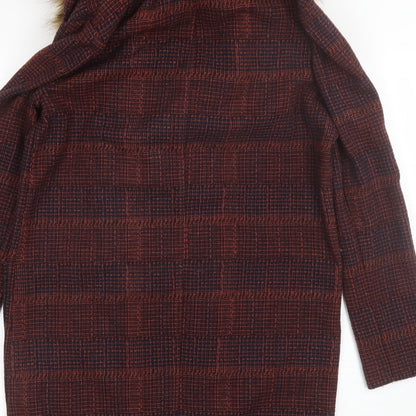 Womens UK Size 10 Redherring Red Overcoat