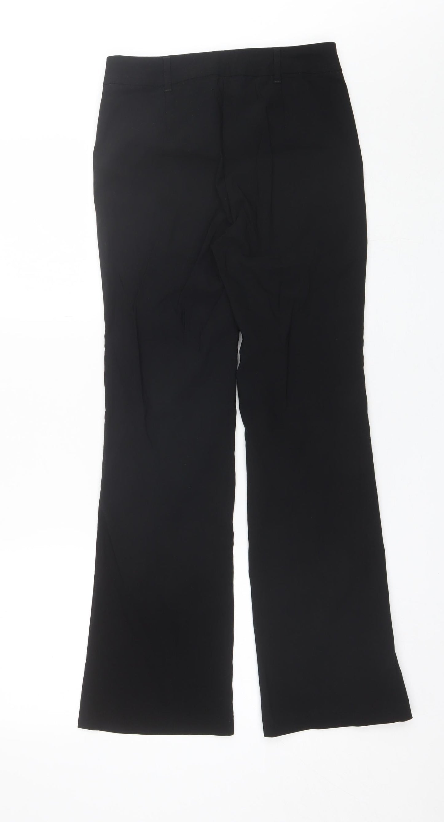 Womens UK Size 8 Papaya Regular Fit Dress Pants Black Trousers
