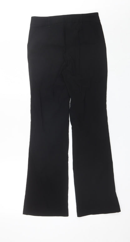 Womens UK Size 8 Papaya Regular Fit Dress Pants Black Trousers