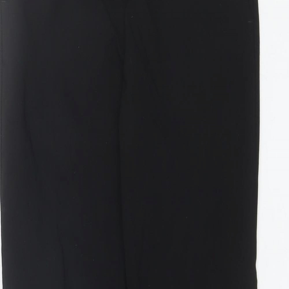 Womens UK Size 8 Papaya Regular Fit Dress Pants Black Trousers