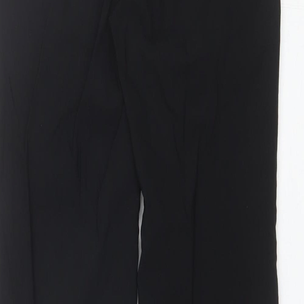 Womens UK Size 8 Papaya Regular Fit Dress Pants Black Trousers