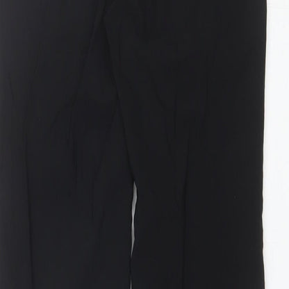 Womens UK Size 8 Papaya Regular Fit Dress Pants Black Trousers