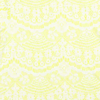 Papaya Womens Yellow  Polyester Basic T-Shirt Size 8 Round Neck