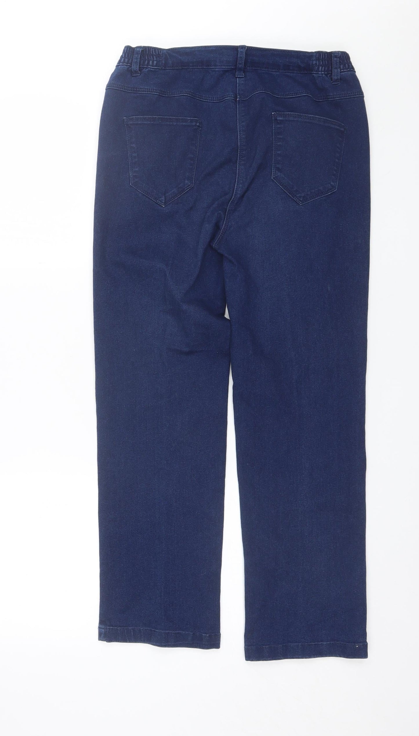 Womens UK Size 12 Preworn Regular Fit Straight Blue Jeans
