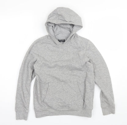 Brave Soul Boys Grey  Cotton Pullover Hoodie Size 9-10 Years
