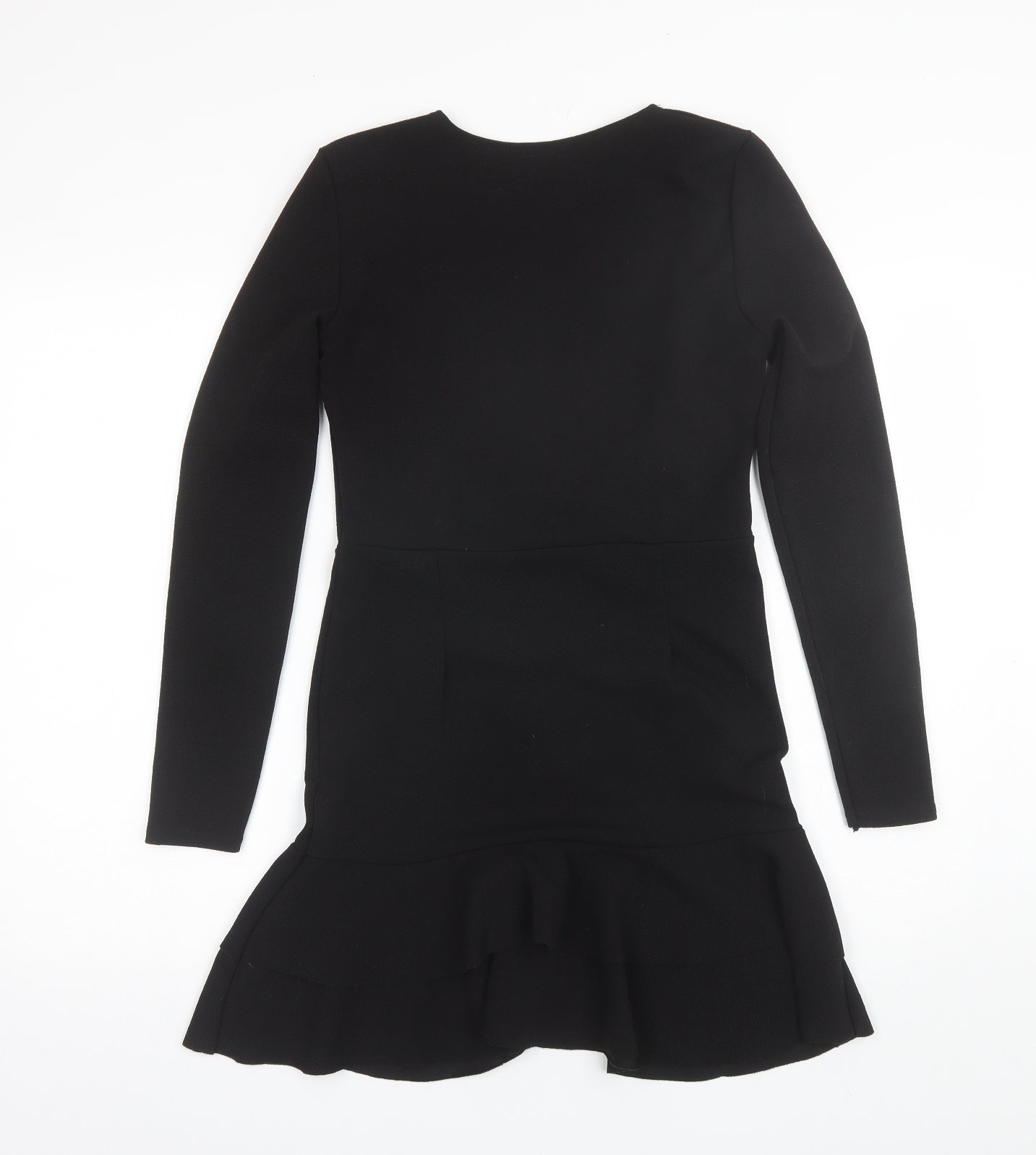Boohoo Womens Black  Polyester Shift  Size 10  Round Neck