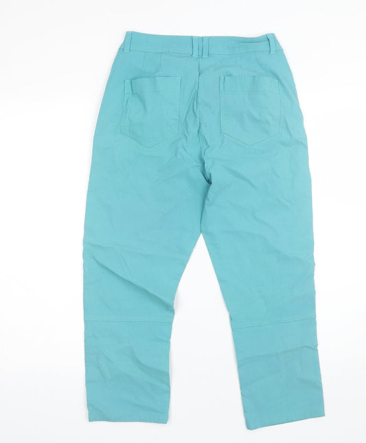 Charles Vogele Womens Blue  Viscose Trousers  Size 12 L22 in Regular  - Size 40