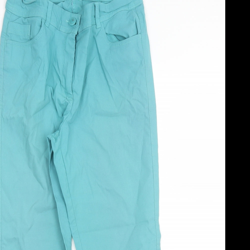 Charles Vogele Womens Blue  Viscose Trousers  Size 12 L22 in Regular  - Size 40