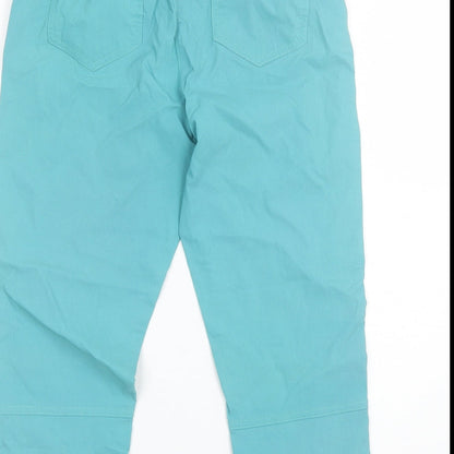 Charles Vogele Womens Blue  Viscose Trousers  Size 12 L22 in Regular  - Size 40