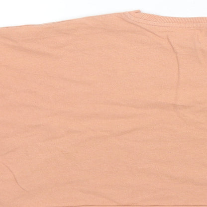 Womens UK Size 10 Topshop Orange Basic T-Shirt