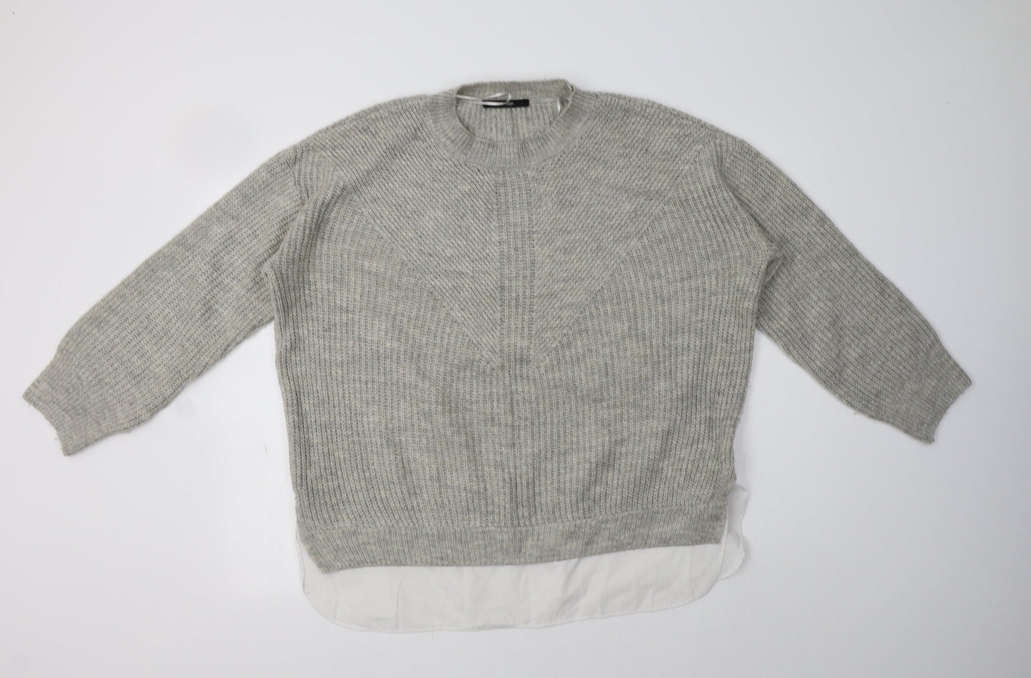 George Womens Grey Crew Neck   Pullover Jumper Size L