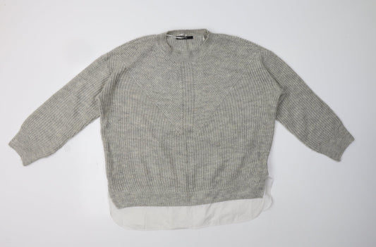 George Womens Grey Crew Neck   Pullover Jumper Size L