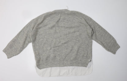 George Womens Grey Crew Neck   Pullover Jumper Size L