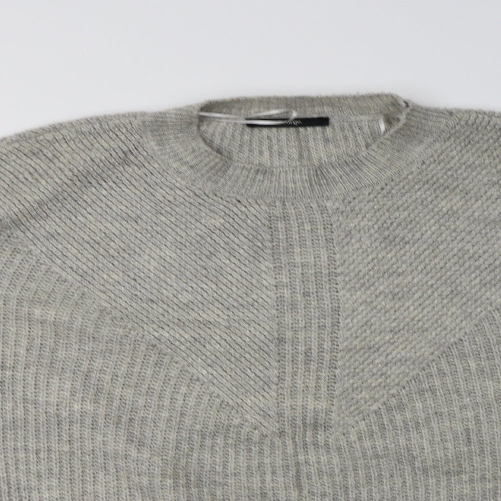 George Womens Grey Crew Neck   Pullover Jumper Size L