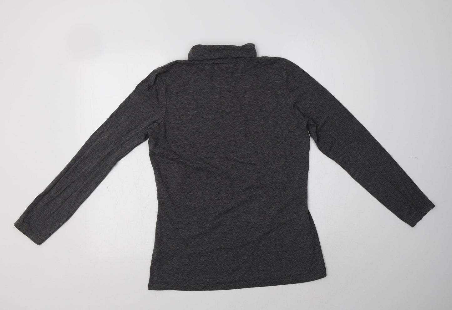 ESMARA Womens Grey  Polyester Basic T-Shirt Size 18 Roll Neck