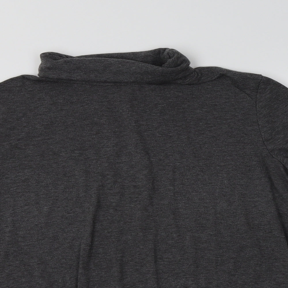 ESMARA Womens Grey  Polyester Basic T-Shirt Size 18 Roll Neck