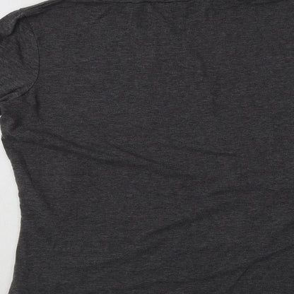 ESMARA Womens Grey  Polyester Basic T-Shirt Size 18 Roll Neck