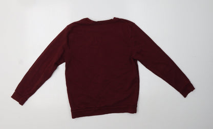 George Boys Purple  Cotton Pullover Sweatshirt Size 10-11 Years