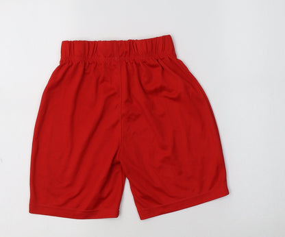 George Boys Red  Polyester Sweat Shorts Size 9-10 Years  Regular  - Wales