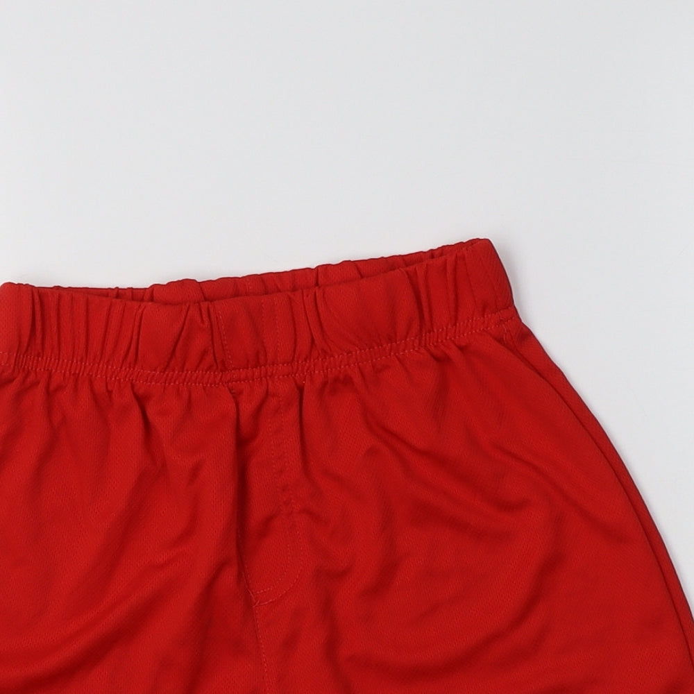 George Boys Red  Polyester Sweat Shorts Size 9-10 Years  Regular  - Wales
