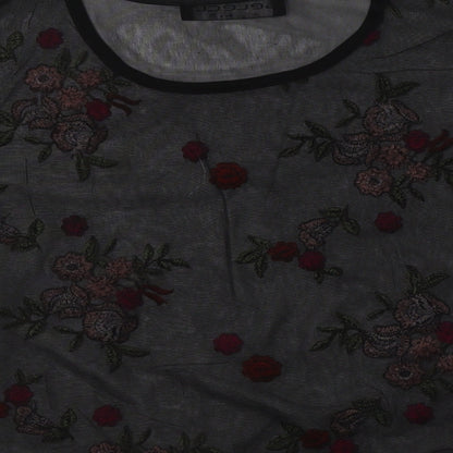 Womens UK Size 8 Select Black Cropped T-Shirt