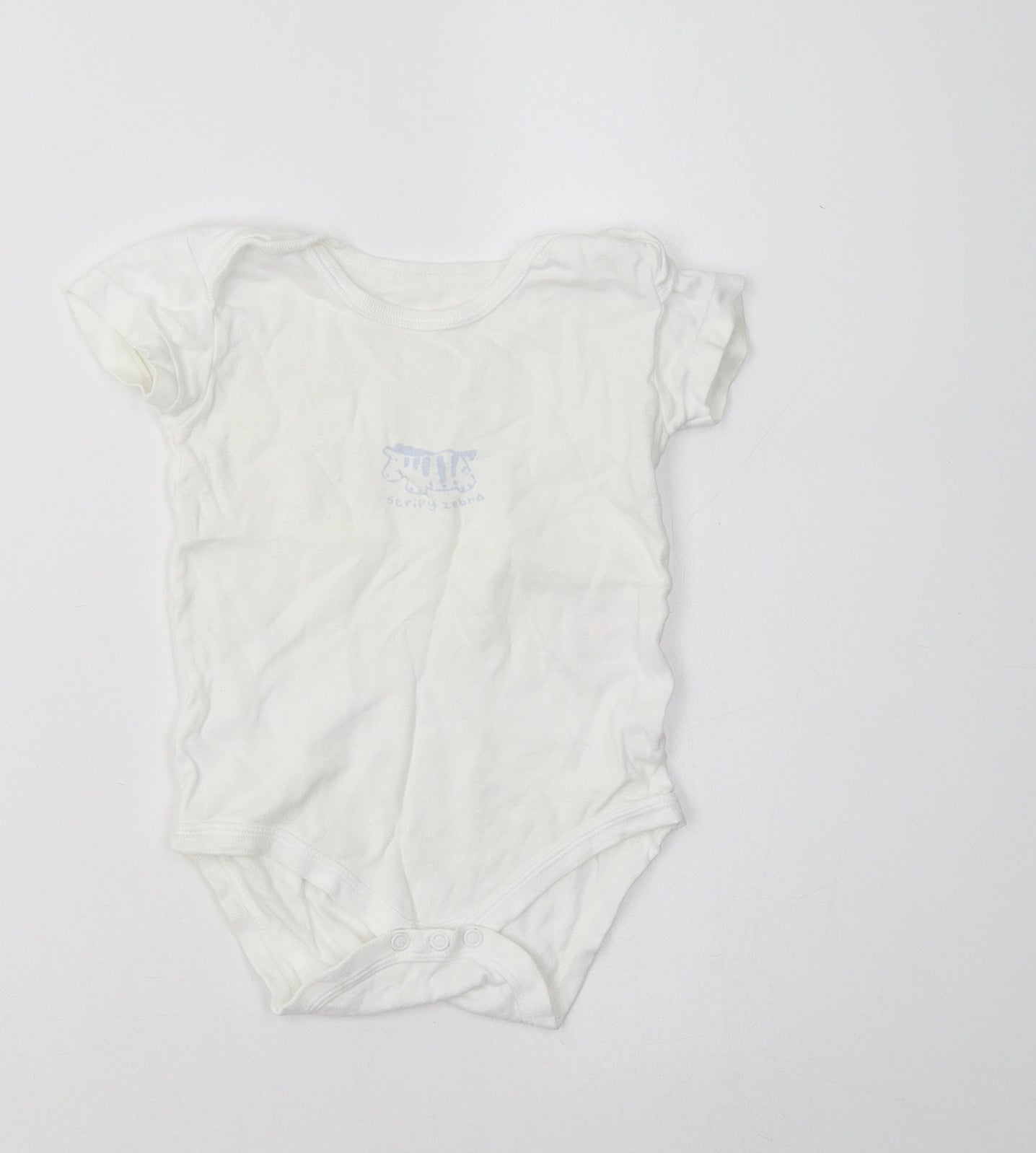 Boots Baby White  Cotton Romper One-Piece Size 12-18 Months   - Zebra