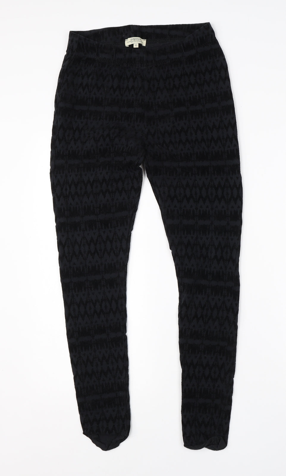 Womens UK Size 10 Papaya Regular Fit Jegging Black Jeans