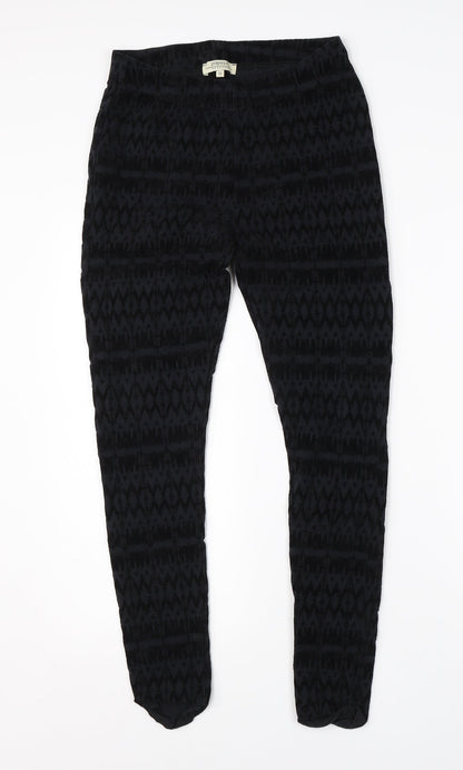 Womens UK Size 10 Papaya Regular Fit Jegging Black Jeans