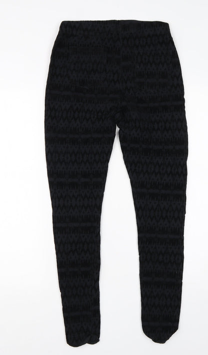 Womens UK Size 10 Papaya Regular Fit Jegging Black Jeans