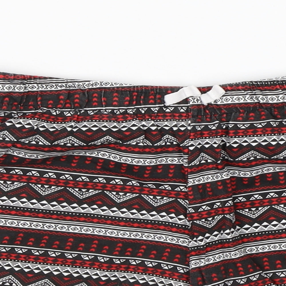Primark Womens Black Fair Isle Cotton Hot Pants Shorts Size 18  Regular