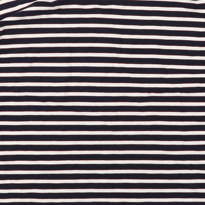 F&F Womens Blue V-Neck Striped Cotton Pullover Jumper Size 18