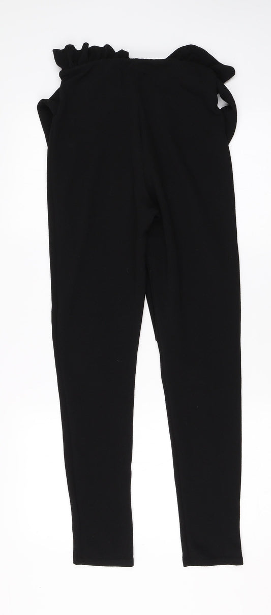 Pretty Little Thing Womens Black  Viscose Dress Pants Trousers Size 6 L26 in Regular