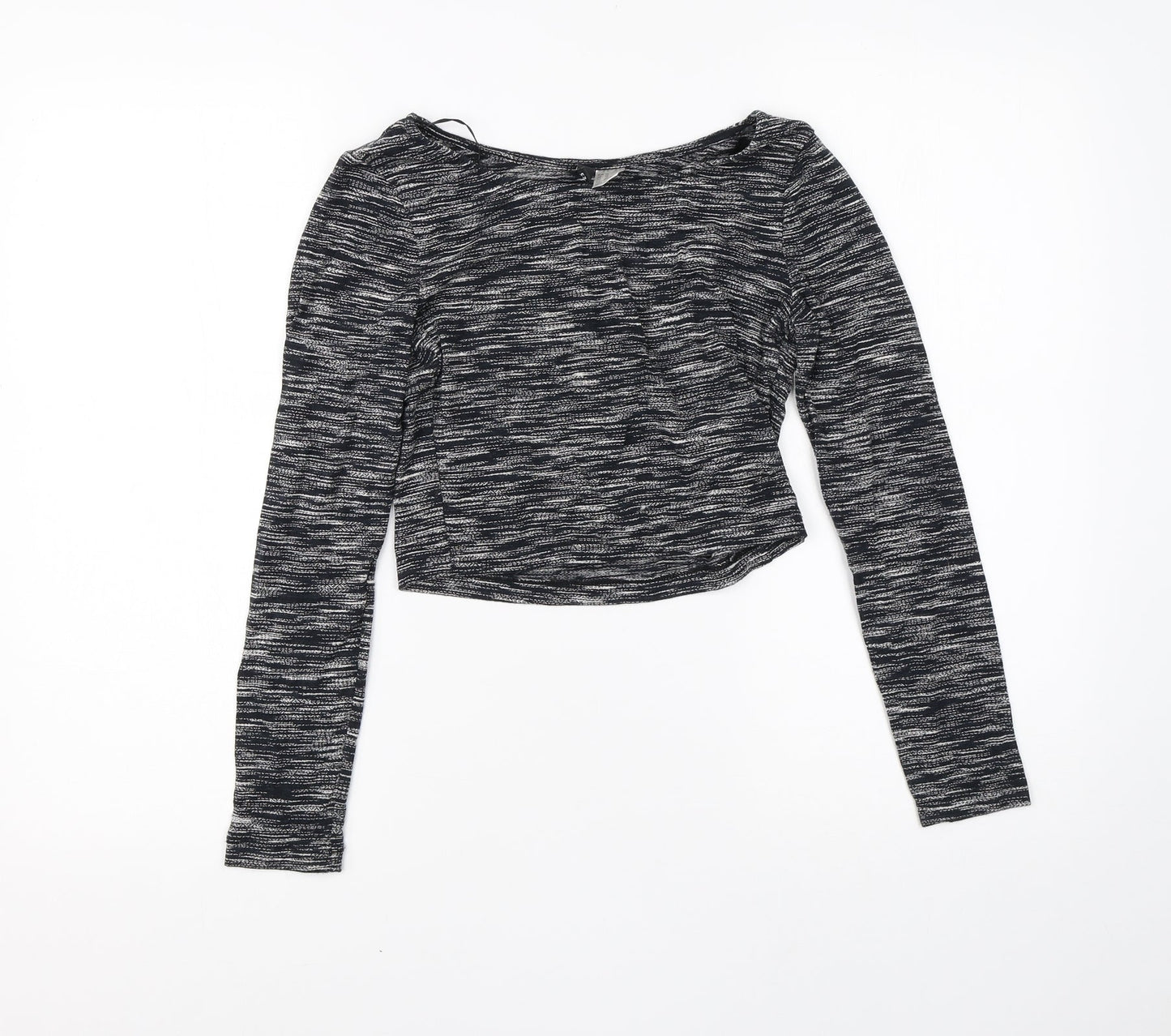 Womens UK Size XS Divided Black Basic T-Shirt