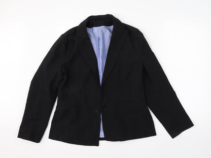 Dorothy Perkins Womens Black  Polyester Jacket Suit Jacket Size 14