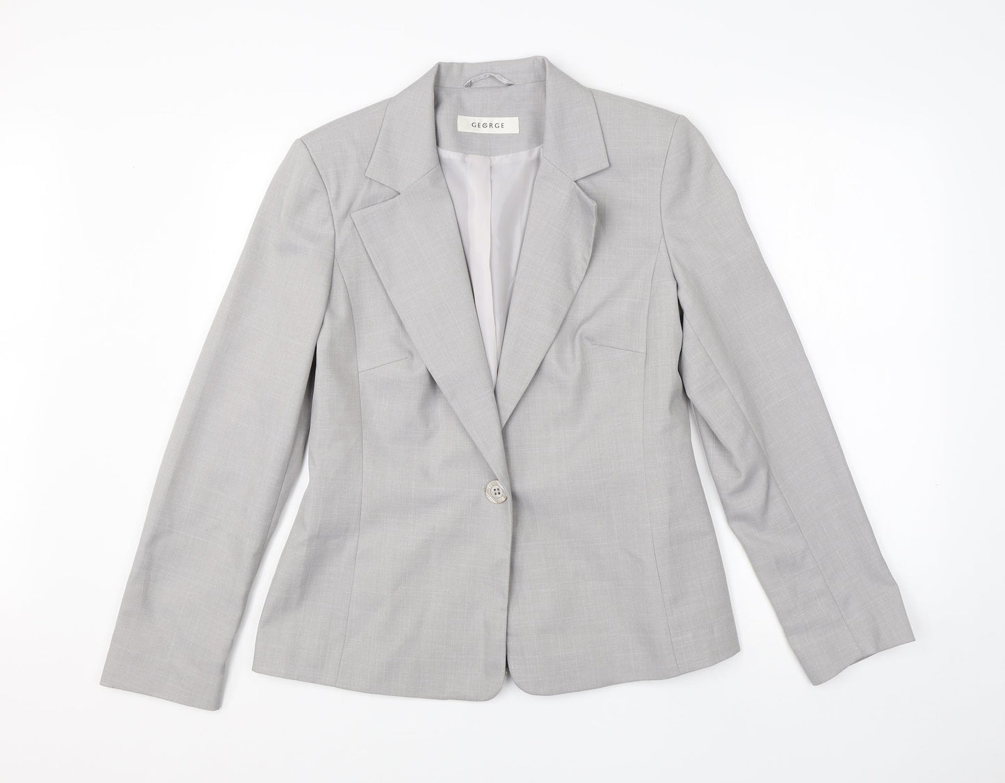 George Womens Grey  Viscose Jacket Suit Jacket Size 14