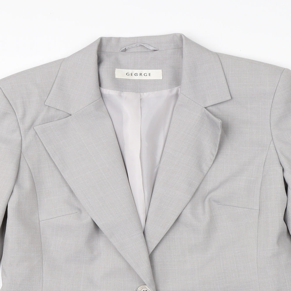 George Womens Grey  Viscose Jacket Suit Jacket Size 14