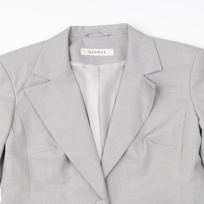 George Womens Grey  Viscose Jacket Suit Jacket Size 14