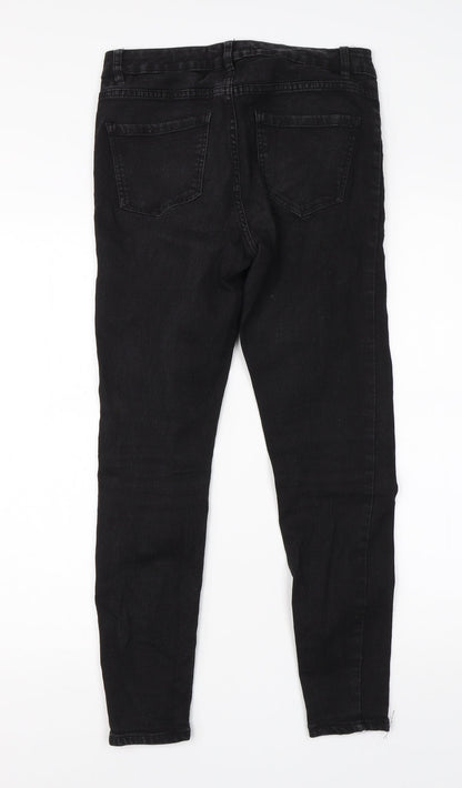 New Look Womens Black  Cotton Skinny Jeans Size 10 L25 in Regular
