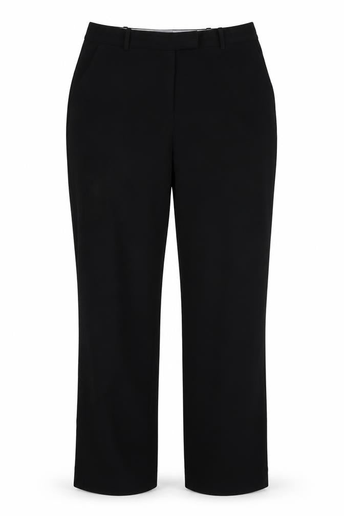 Front view of Principles women’s black viscose dress pants trousers, size UK 12, 28-inch leg regular