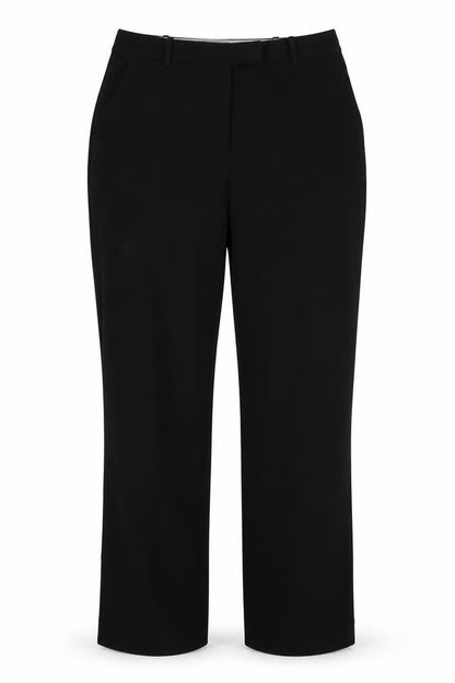 Front view of Principles women’s black viscose dress pants trousers, size UK 12, 28-inch leg regular
