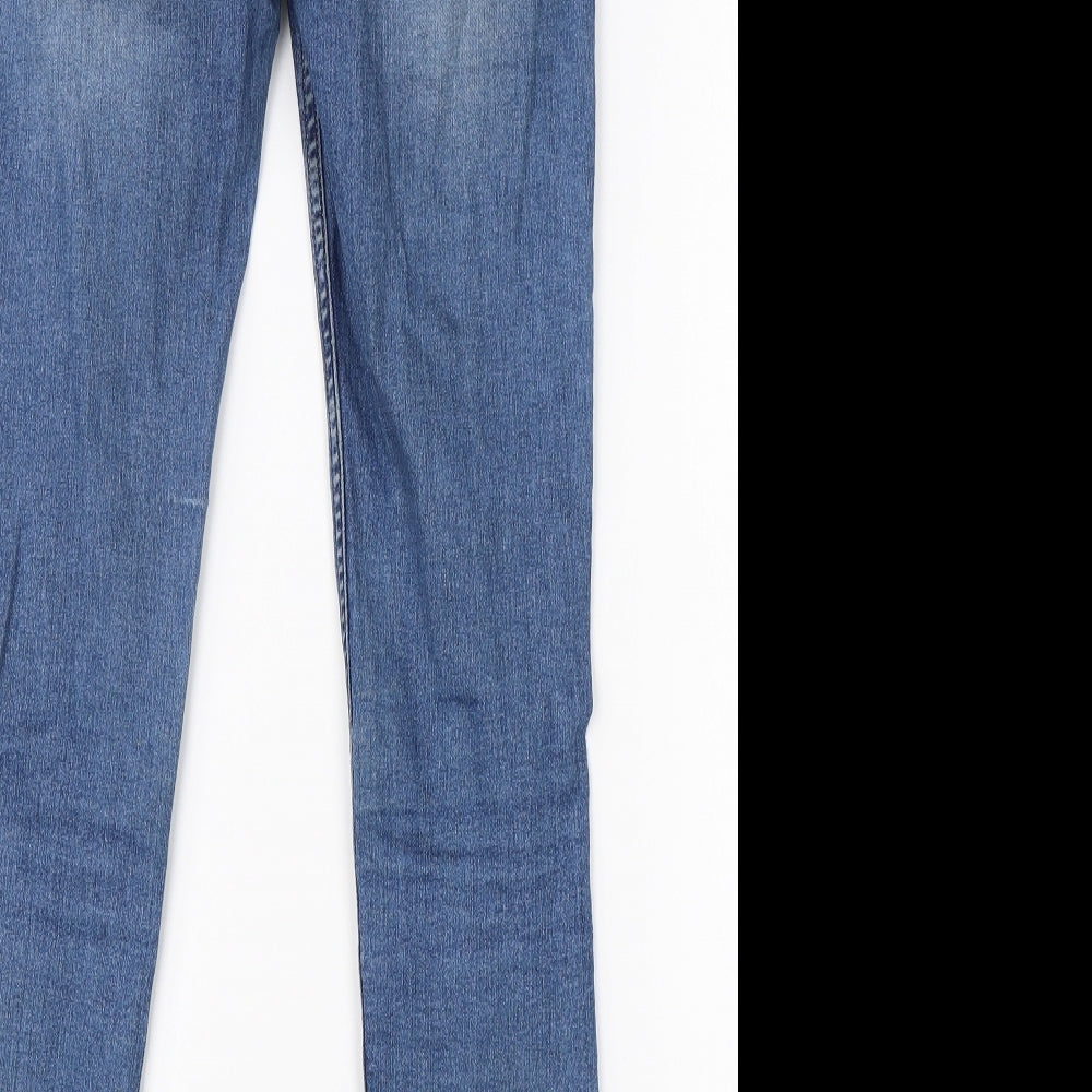 Womens UK Size 8 Divided Regular Fit Skinny Blue Jeans